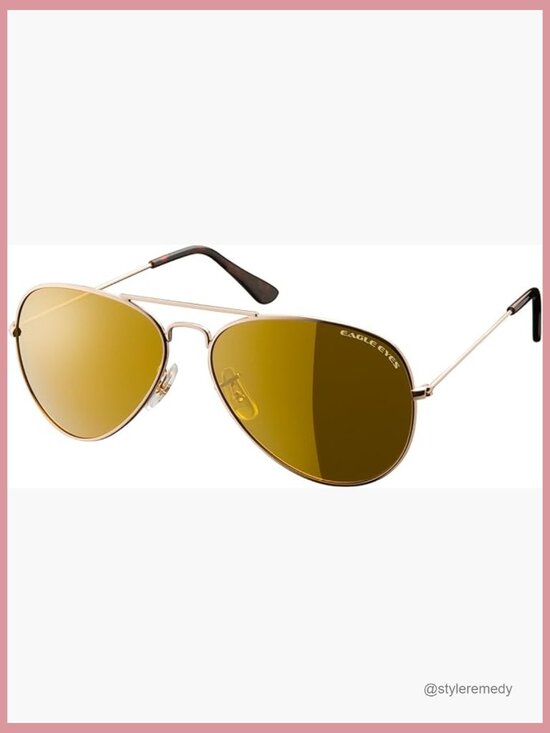Stainless Steel Aviator Sunglasses Polarized Lenses Gold Frame main image 5